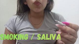 Smoking while playing with my saliva