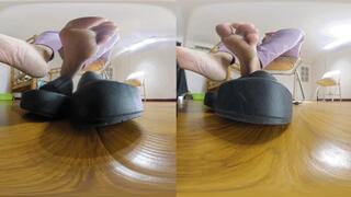 3DVR180 SUSU black thick-soled sandals humiliation