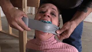 d2603PEPPER-Taped up with her mouth stuffed and wrapped so tight!
