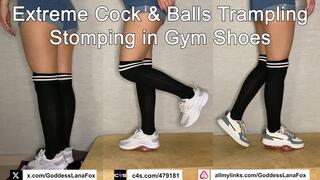 Extreme Cock & Balls Trampling, Stomping in Gym Shoes