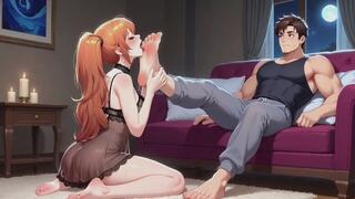 Male Feet Fantasies #3B: My Secret Craving for His Perfect Feet (Animated)