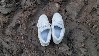 White Capezio Fierce muddy