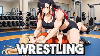 Female Wrestling Humiliation - Rika Pins And Smothers Her Rival | Femdom Fighting Animation