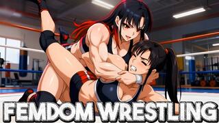 Women's Wrestling Beatdown - Rika Makes Her Opponent Submit | Femdom Fighting Animation