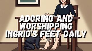 Adoring and worshipping Ingrid s feet daily