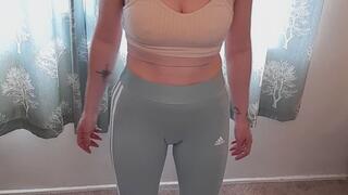 Giantess Lily Kink toy car crush of Ferrari vs 1990 Cougar XR7 in big chunky trainers sneakers and stomping the bits in a box Full Body view