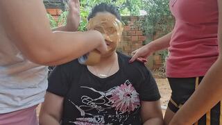 wrapped in layers of tape