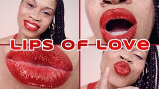 Lips Of Love- Ebony Femdom Goddess Rosie Reed Sensual Red Lipstick Mouth Worship- 1080p HD