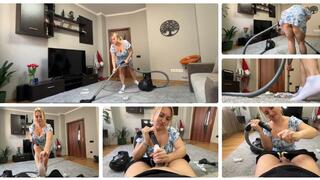 Cleaning in white socks WMV