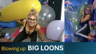 Inflating BIG LOONS with pump and mouth NON POP