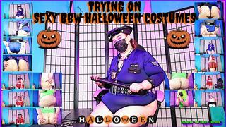 Trying On Sexy BBW Halloween Costumes With GodMina The Great 720x480 MP4