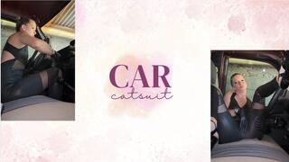 catsuit in the car