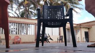 Enjoying the beach in a swimsuit and with my big legs crossed (1)
