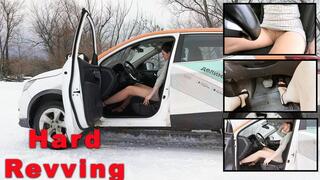 Irina revving hard in the snow in tights without panties 1080 full video 12 min