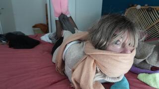 The French Girl - A Housewife Tied Up And Gagged Amidst Her Clothes