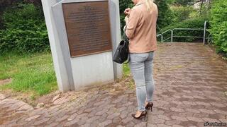 uncomfortable brown Jimmy Choo high heels wmv 1280 x 720