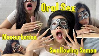 First Perspective: Oral Sex, Masturbation, And Swallowing Semen. | LINH'S LONG NAIL | CRAZY ABOUT LONG AND NATURAL NAILS