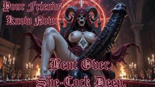 Your Friends Know Now. Bent Over. She-Cock Deep