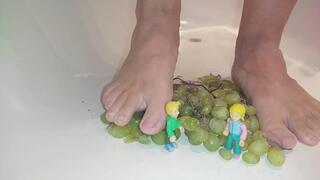 Crushing grapes and tinies