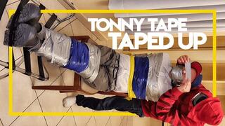 Tonny Tape taped up at the chair (1080p) Gay Bondage - Gay Domination - Tape Bondage - Handgag - Boots - Gagged - BDSM