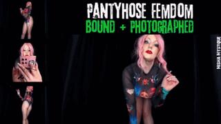 Pantyhose Femdom: Bound + Photographed - mp4