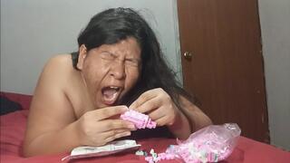 Yawning Fetish. Girl Building Block Figure part II