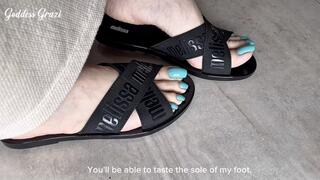 Come and taste my feet after a long day - Goddess Grazi (MP4-HD1080p)