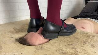 Rest My feet on slave's face and trample it