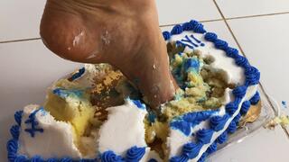 Destroying Your Birthday Cake Barefoot, in a bikini