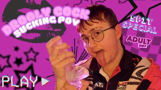 training my throat - DROOLY AND GAGGING BLOWJOB POV