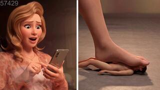 Mature Giantess' Ignored Foot Slave Toy