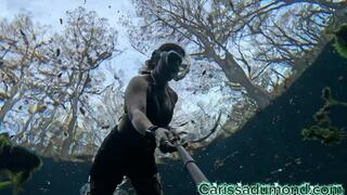 Bounty Hunter Carissa training in the spring part two diving and breath control