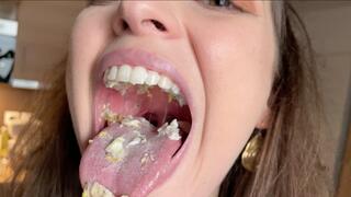 Chewing Sandwich With Lettuce