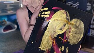 I Was Supposed To Paint The Canvas… But My Body Looked Better | First Time Body Paint