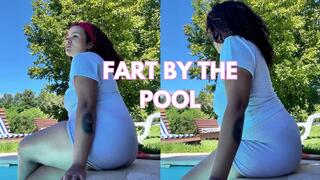 Chubby Latina Big Ass Farting by the Pool Relaxed Summer Gas Vibes