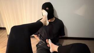 Goddess Adriana in Ballet Socks gives Foot Domination and Foot Humiliation Lesson