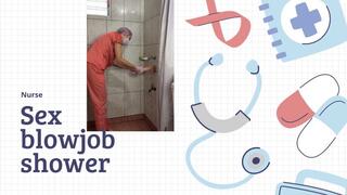 nurse in the shower blowjob and sex