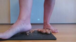 Crushing Walnuts with my big feet