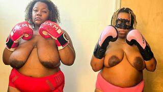BBW BIG TITTIES MILF TOPLESS BOXING REMATCH