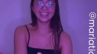 Trying on a variety of stockings