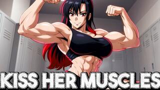 POV Muscle Flex Humiliation - Rika Shows Off Her Muscles And Makes You Kiss Them