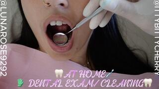 GG AT HOME VISIT DENTAL EXAM & CLEANING POV Watch Dental Assistant Luna (yes I am a real certified dental assistant) Give Patient Cherry a through 6 month check up and scale her teeth, I examine her permanent retainer and giver her some dental adv