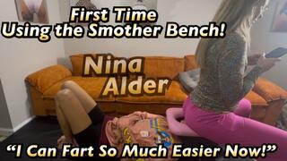 Nina LOVES the New Smother Bench! - Nina Alder