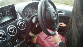 Gadiator High Heels and a Leather skirt