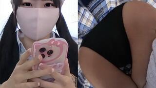 POV; Japanese School Girl Yurika Gets Upskirted in Public