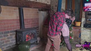 STEP-MOM'S CHRISTMAS SURPRISE: Step-son eats and fucks my ass while decorating the tree!