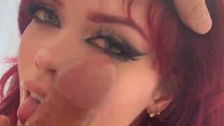 First Time Giving Head to a Fan: He Bust a Huge Load on Me