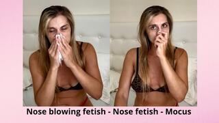 Nose blowing fetish - Nose fetish - Mocus