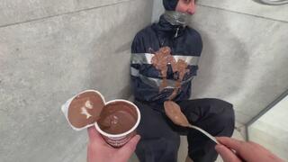 Myxxxy got a messy Experience in nylon Rainwear