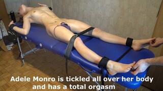 Adele Monro is tickled all over body and has a total orgasm
